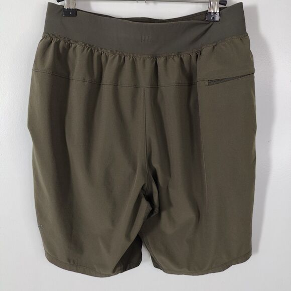 Lululemon THE Liner Short 9" Mens Size Small Shorts Drawstring Dark Olive Green - Picture 4 of 7